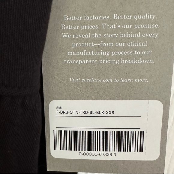 Everlane The Weekend Tiered Dress in Black NWT - Picture 5 of 7